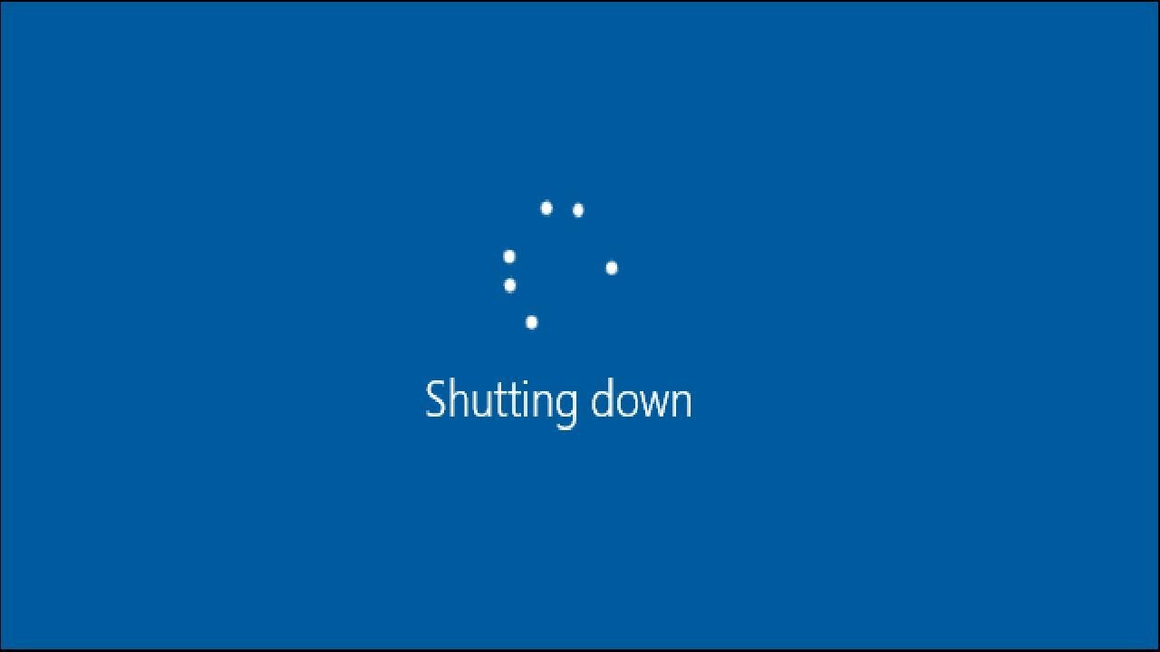 System shutting down. Windows 10 shutting down.