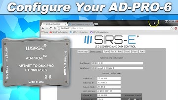 ArtNet to DMX PRO Controller AD-PRO-6 MADRIX Configuration