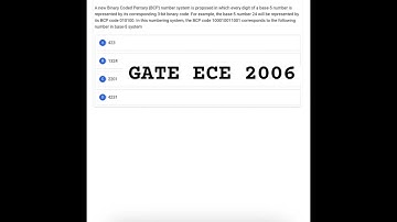 GATE ECE 2006 || digital electronics || number system #numbersystem #gate2006 #gateece