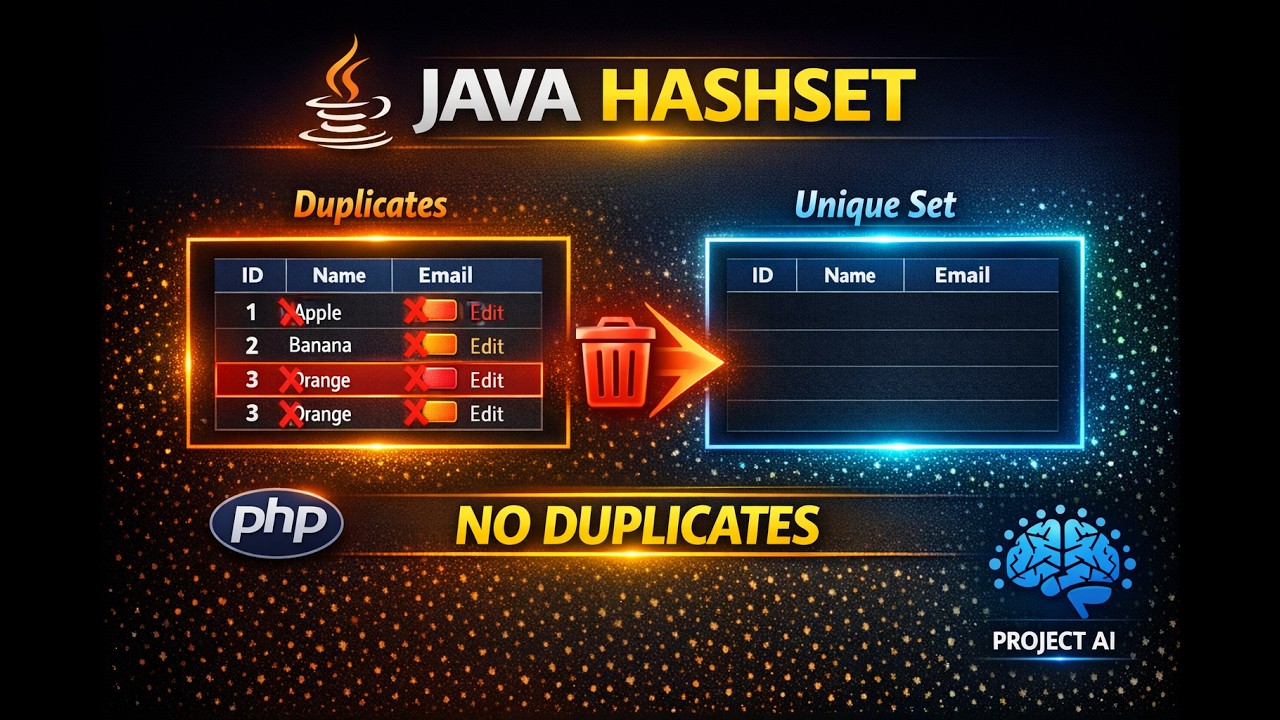 HashSet in Java Explained 🔥 | No Duplicates Concept (Beginner Guide ...