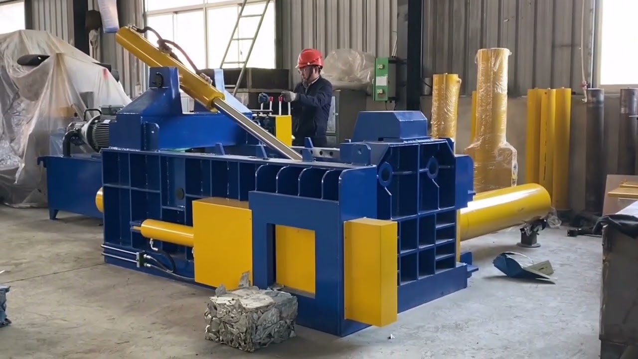 Aluminum Profiles Baler Machine#recycle #machine #scraper #automobile #balermachine #baler