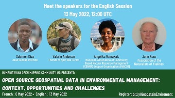 2022 Community WG Webinar: Open Geospatial Data in Environmental Management