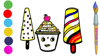 Ice creams drawing for kids|Drawing for kids|Drawing