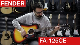 Fender FA 125CE Sound TEST Black and Sunburst Powered by Cort CM30R