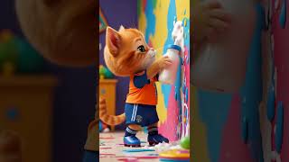 Ai Cat Drinks Dudi Dudi Dum Dum And Splashes Milk On Wall