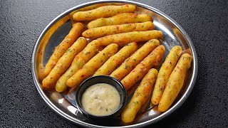 Potato garlic and rice flour can make this super delicious snacks | Garlic potato finger | Yummy