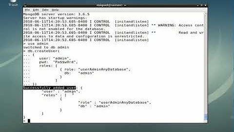 (MongoDB) WARNING: Access control is not enabled for the database