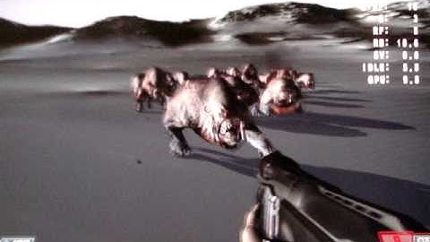 Doom 3 BFG performance testing - horde of Pinkies