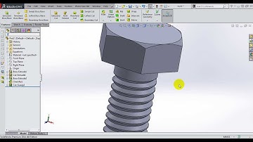 Solidworks tutorial - Bolt - Screw - Equations