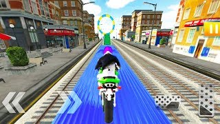 Crazy Bike Stunts Racing 2019 Game | Bike Racing on Train | Bike Subway Racing Game screenshot 1