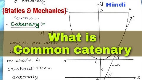 #Catenary || Common Catenary || Statics and Mechanics