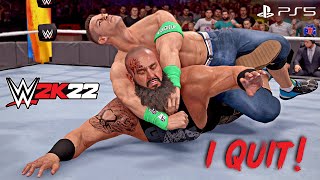 WWE 2K22 - Braun Strowman vs. John Cena - I Quit Match at SummerSlam | PS5™ [4K60]