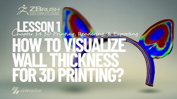 How to Visualize Wall Thickness for 3D Printing in Zbrush? | Lesson 1 | Chapter 14 | Zbrush 2021.5
