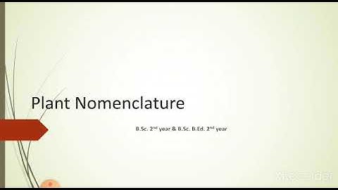 Plant Nomenclature|| Botany || B.Sc.& B.Sc.B.Ed. Part - 2 || MGSU Syllabus
