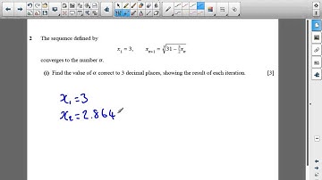 OCR Core 3 January 2008 q2i - A2 Maths - Iterative/Numerical Methods