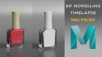Nail Polish Bottle 3D Model – Maya Product Visualization