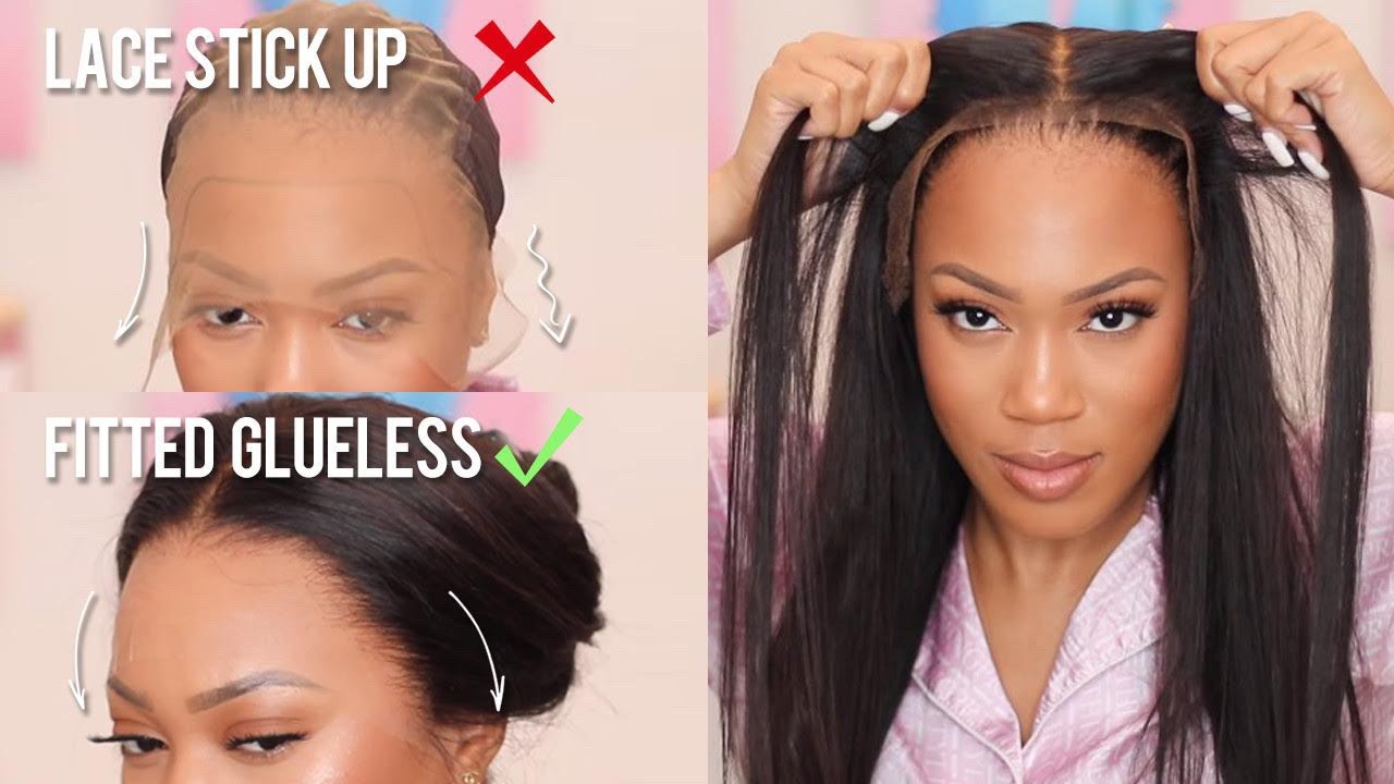 NEW HD FITTED GLUELESS WIG INSTALL | NO PLUCKING, NO BLEACHING, & NO ...