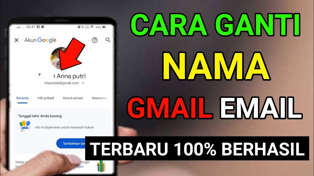 cara ganti nama email Gmail terbaru . cara mengganti nama Email akun