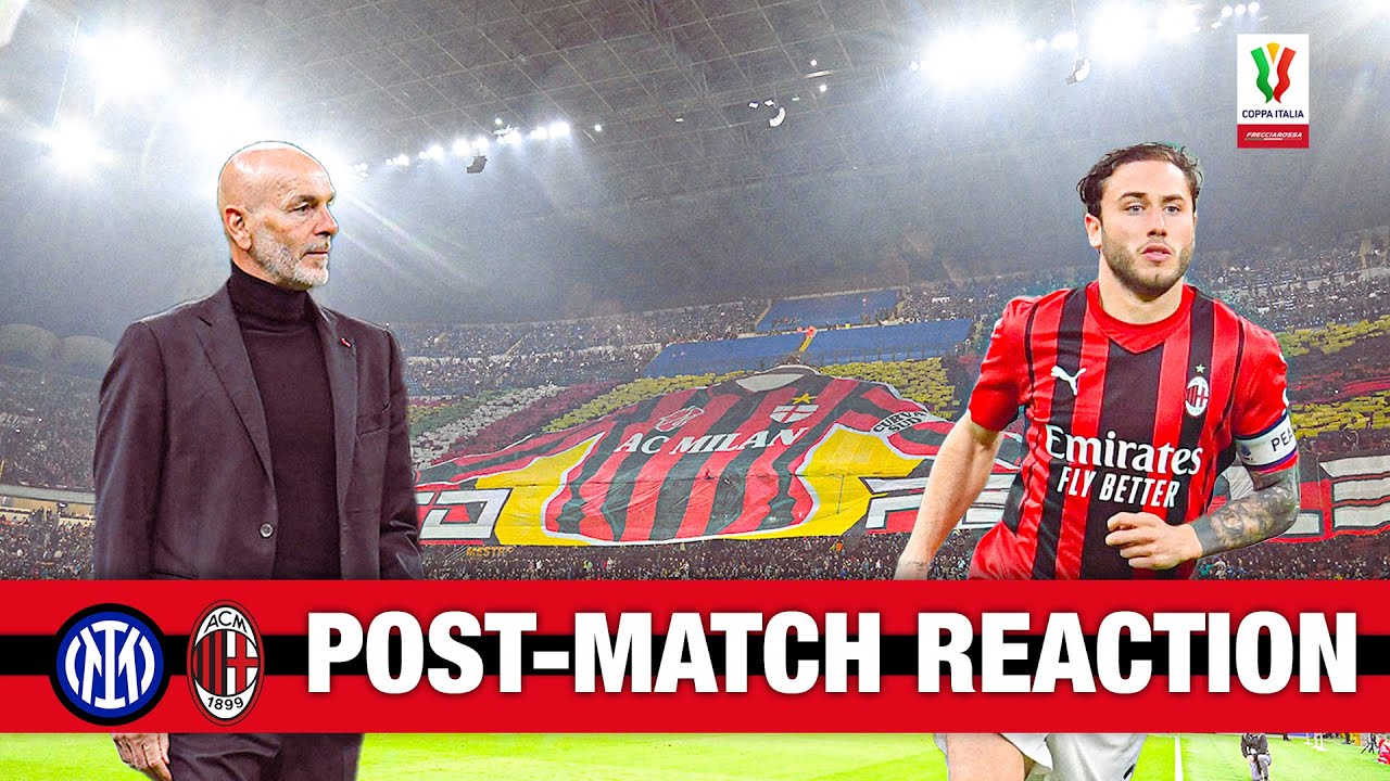 Coach Pioli and Calabria |  Inter v AC Milan Post-match reaction