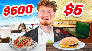 I Survived with $5 Food vs $500 Food in Los Angeles!