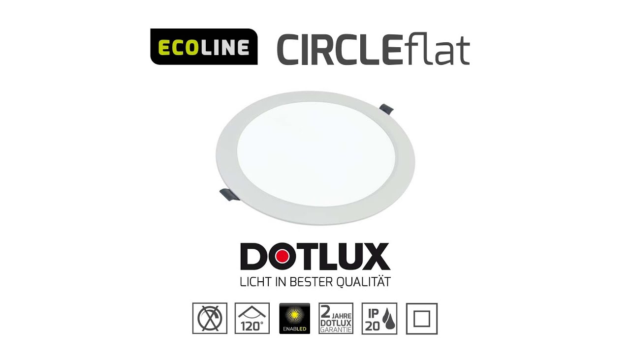 DOTLUX LED-Downlight CIRCLEflat 6W 3000K inkl. Treiber Set 5 Stück 