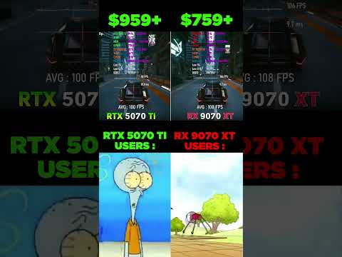 RTX 5070 TI VS RX 9070 XT #pcbuild #pc #pcgaming #gamingpc #gpu #graphicscard