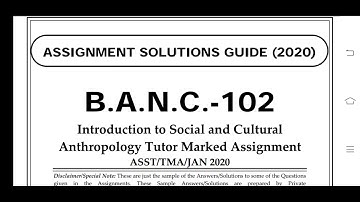 BANC 102 Ignou Solved Assignment 2020-21