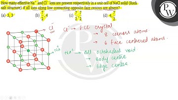 How many effective \( \mathrm{Na}^{+} \)and \( \mathrm{Cl}^{-} \)ions are present respectively i...
