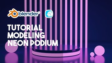 Tutorial Modeling Simple Neon Podium Blender