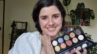 ASMR ✨ makeup collection tour ✨ PART 1 eyeshadow palettes 💜💙💚💛♥️ (swatches, tapping, tingles)