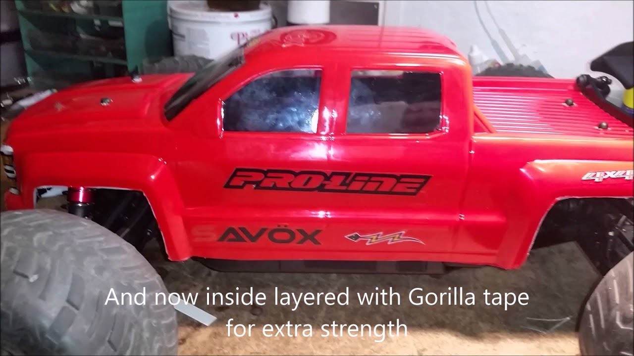 Proline Chevy 2014 body shell fitted to Arrma Talion