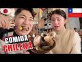 Probando CURANTO, ANTICUCHO en Kobe! | Japonesa reacciona a comida típica chilena 🦪