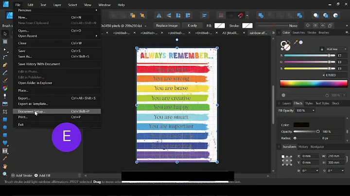 How to resize your document easily within Affinity Designer