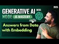 Generative AI with Node JS in Hindi #28 Find Answers from Data using Embeddings