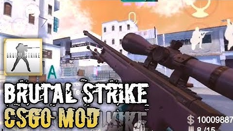 Brutal Strike Mobile | CSGO Mobile Mod Skins | CSGO Dust 2 Map | Online/Offline FPS Android Gameplay