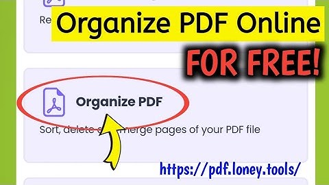 How to organize pdf online | pdf organizer tool | How to Rearrange Pages in PDF | Reorder Pages PDF