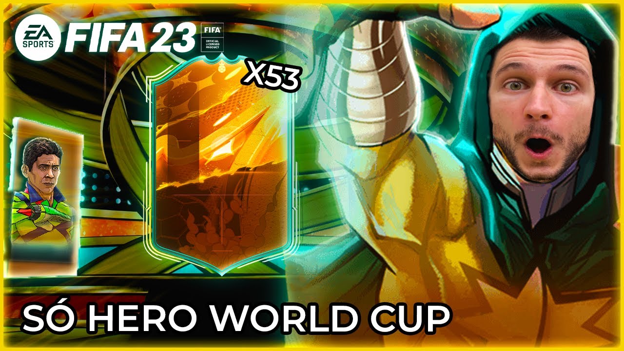 INSANO!!! ABRI 53 PACKS DE HERO DA WORLD CUP! VALE A PENA FAZER O DME? FIFA 23 - UT