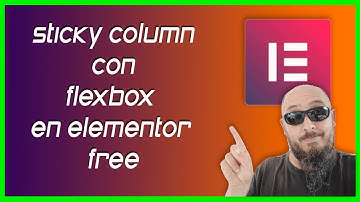 ✅ Columnas fijas con flexbox en Elementor free