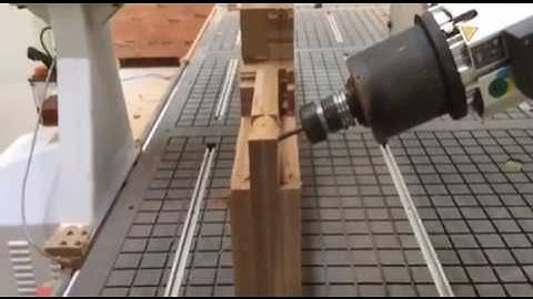 4 axis CNC router with automatic tool changer working process for wood