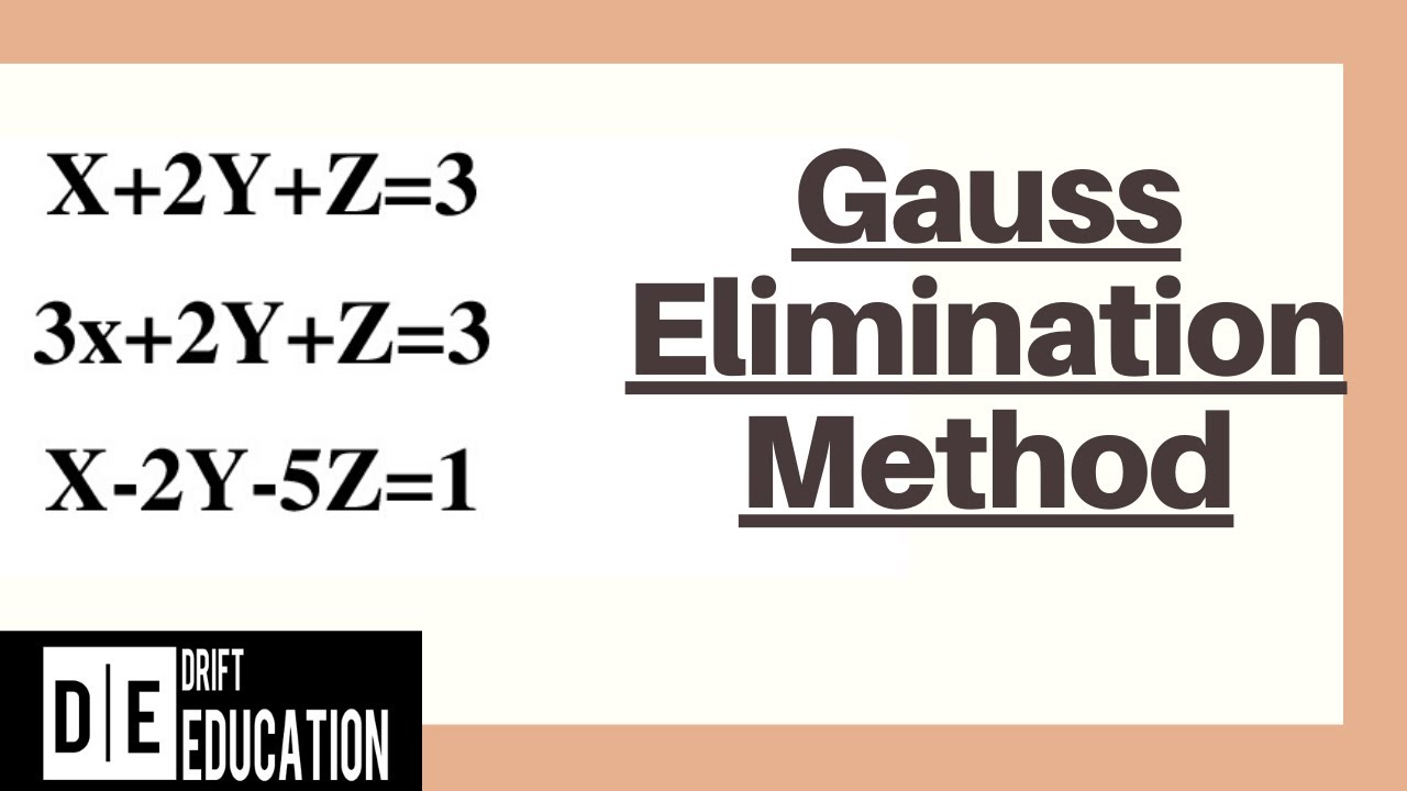 Step method. Elimination method. Gaussian Elimination. Gauss method. Numerical methods reihstmayer.