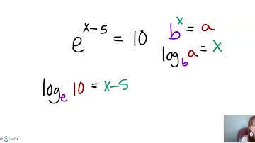 Changing from exponential form to natural log (ln)