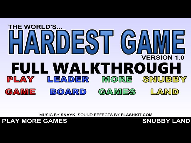 World's Hardest Game 4 - Level 1 Walkthrough 