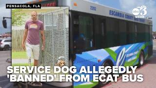 Pensacola man claims ECAT 'banned' his service dog from riding bus