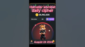 Hamster kombat daily Cipher Today 24/08/2024#hamsterkombatdailycombo #feedshorts