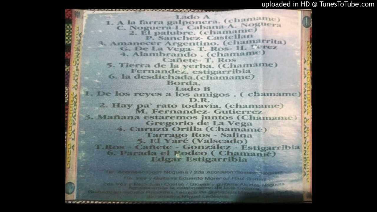 COCO NOGUERA Y SU CONJUNTO - A LA FARRA GALPONERA LADO B