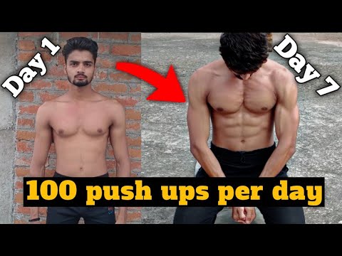 100 Push Ups a Day Challenge | 1 week honest result | - YouTube
