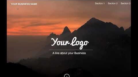 a one page parallax scrolling with 3 sections