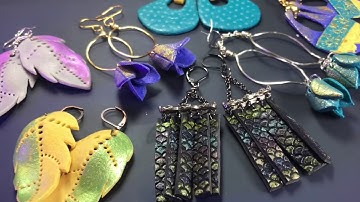 Trying for the First Time the FIMO Leather Effect. Polymer Clay Earrings. Tutorial