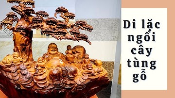 Tượng gỗ Di lặc ngồi cây tùng gỗ hương | Tượng phật di lặc gỗ mỹ nghệ đẹp nhất | Xưởng Tượng Gỗ