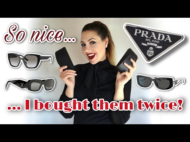小物 archive PRADA square sunglasses eyewear Prada Eyewear Black Cat Eye Square Sunglasses Prada